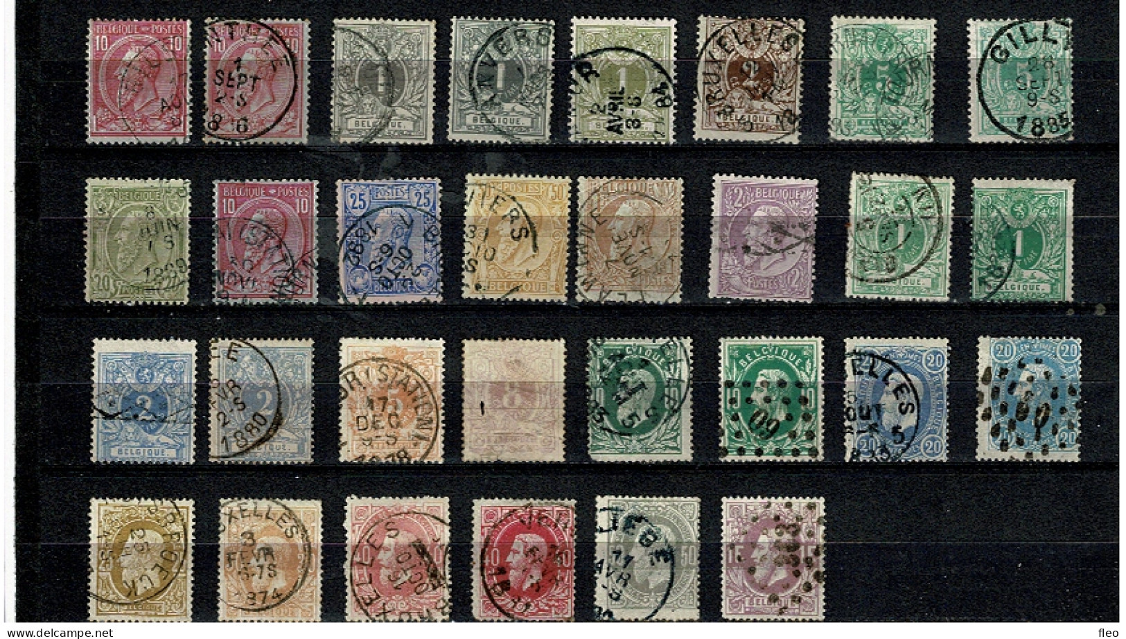 1893-1884 Collection Leopold II (30 Timbres°) - 1883 Leopold II.