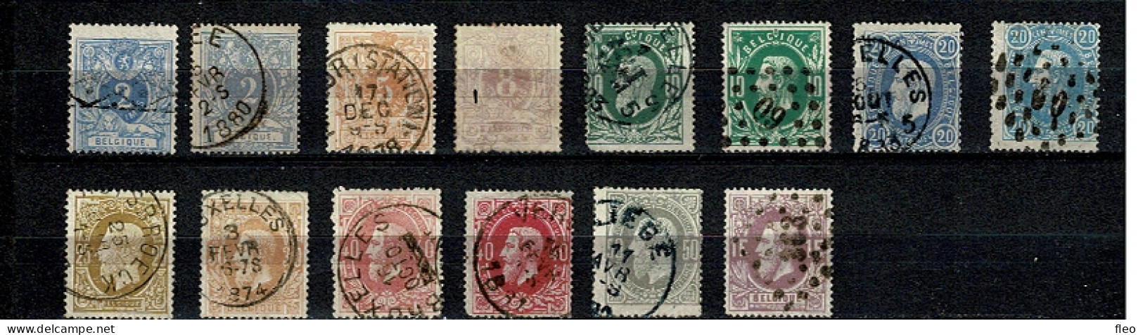 1893-1884 Collection Leopold II (30 Timbres°) - 1883 Leopold II.