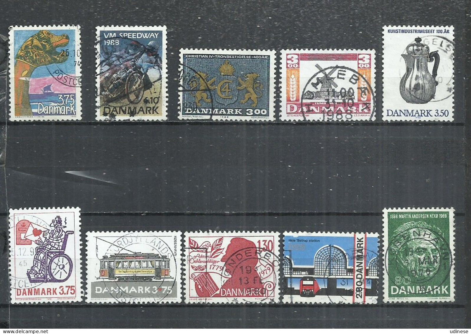 TEN AT A TIME - DENMARK - LOT OF 10 DIFFERENT 8 - USED OBLITERE GESTEMPELT USADO - Collections