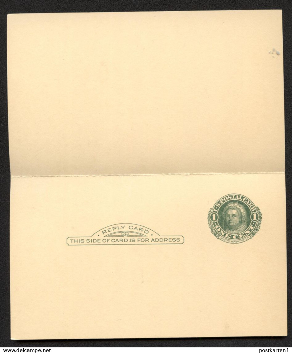 UY7 Sep.4 Postal Card With Reply PLATE FLAW White Point Under Right 1 Uncomplete - 1901-20