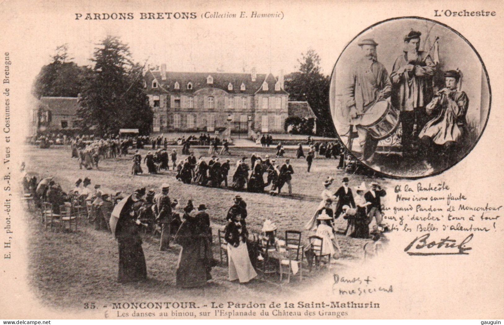 CPA - MONCONTOUR - Pardon De La St Mathurin Château Des Granges (cliché Avt 1900) - Edition E.Hamonic (Karten-Bost) - Moncontour