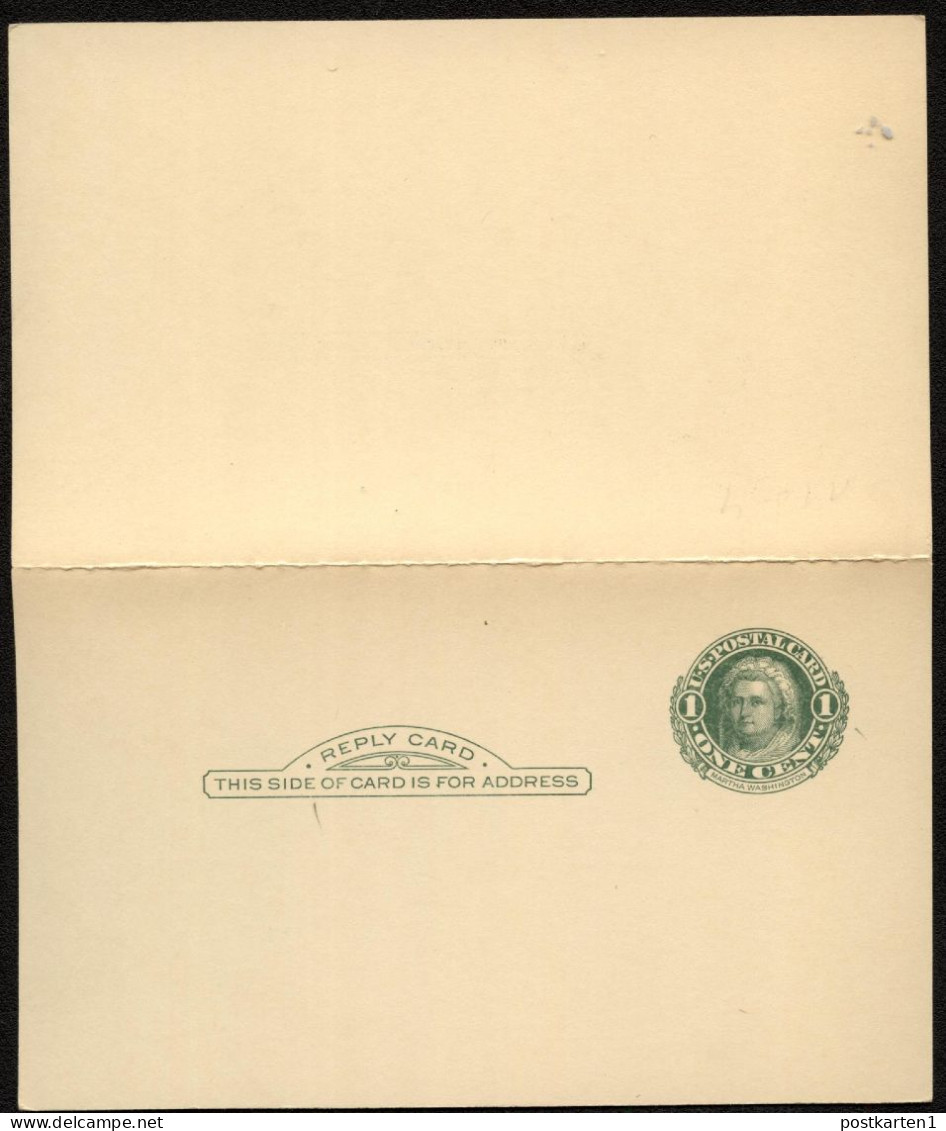 UY7 Sep.4 Postal Card With Reply PLATE FLAW Break In Frameline Under (SID)E 1915 - 1901-20