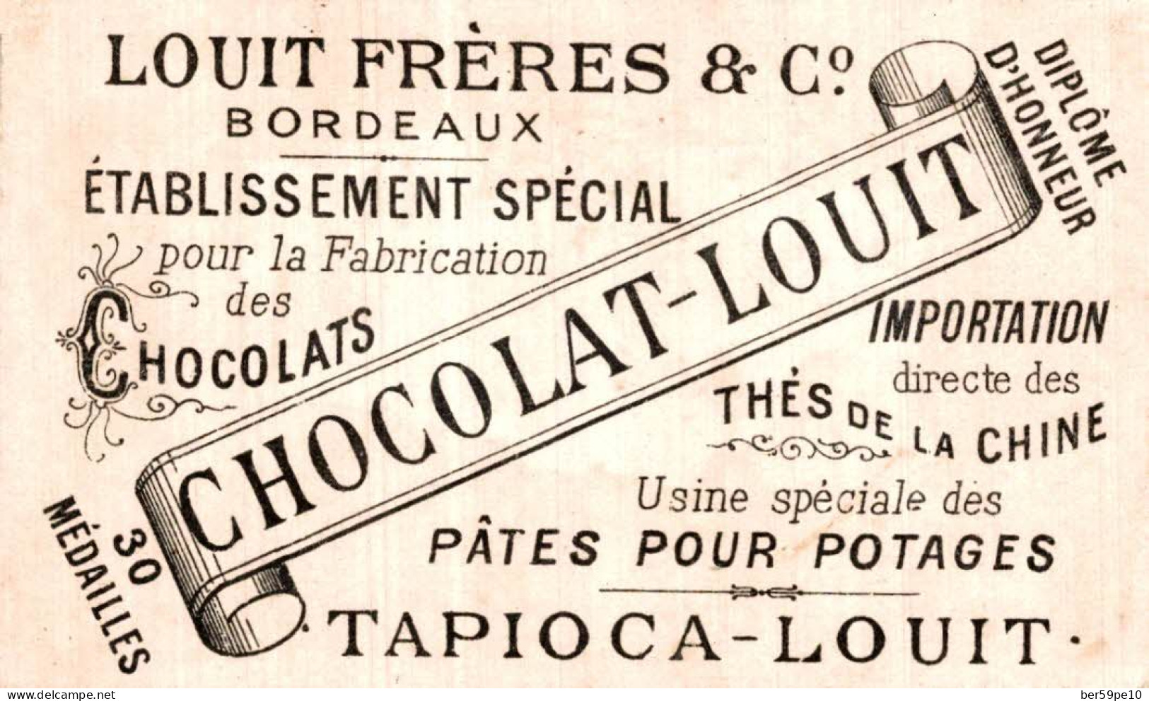 CHROMO CHOCOLAT LOUIT LA PERRUCHE - Louit