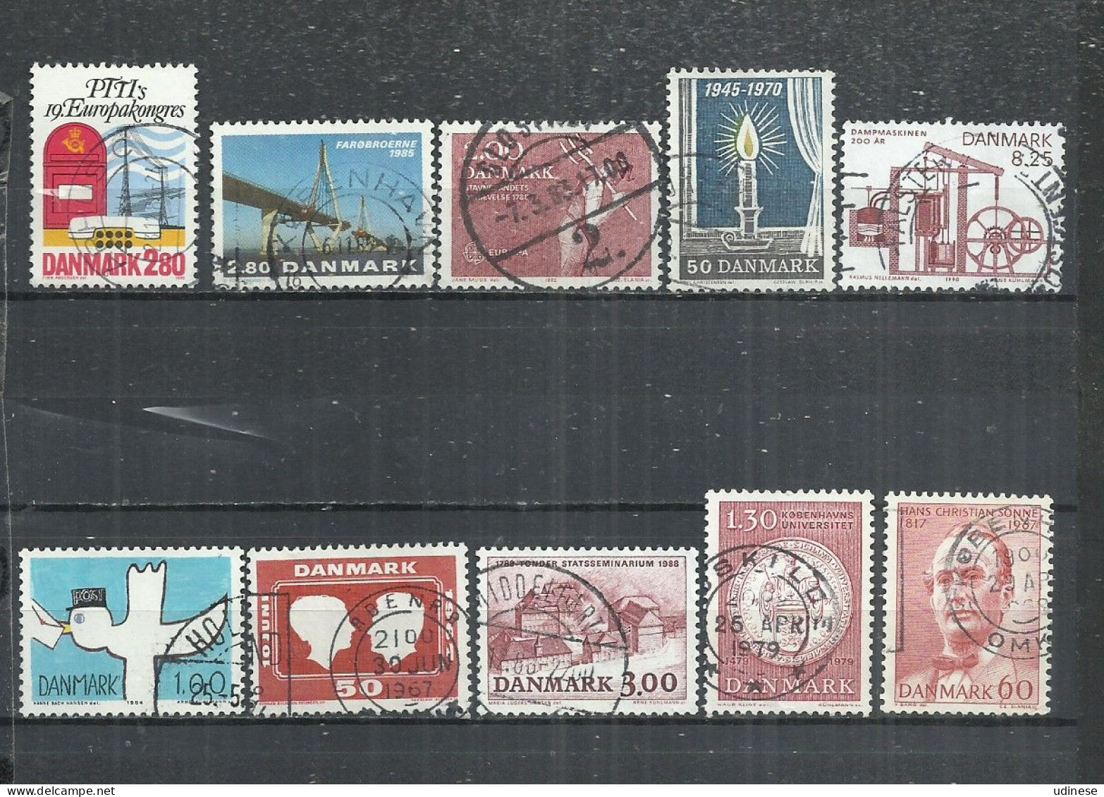 TEN AT A TIME - DENMARK - LOT OF 10 DIFFERENT 9 - USED OBLITERE GESTEMPELT USADO - Collections