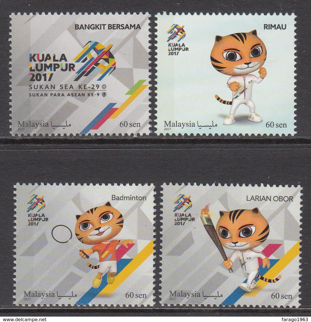 2017 Malaysia South East Asia Games Sports Complete Set Of 4 MNH - Malaysia (1964-...)