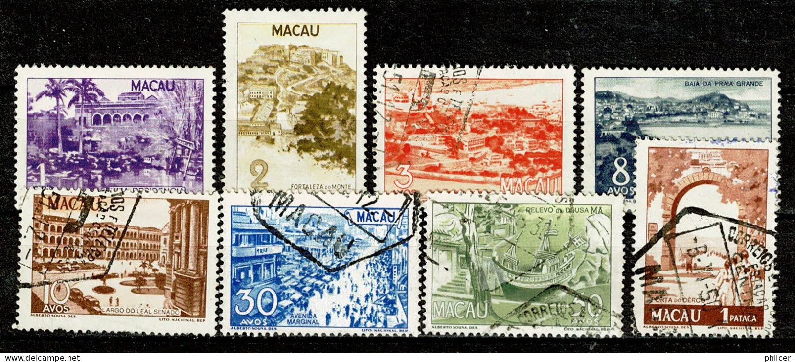 Macau, 1950/1, # 341/8, Used - Oblitérés