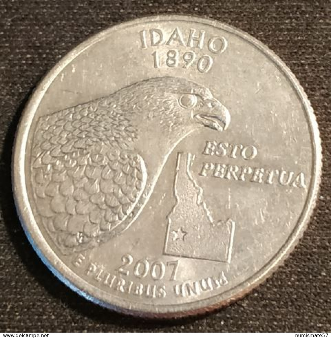 ETATS UNIS - USA - ¼ - 1/4 DOLLAR 2007 P - Idaho - KM 398 - Quarter Dollar - 1999-2009: State Quarters