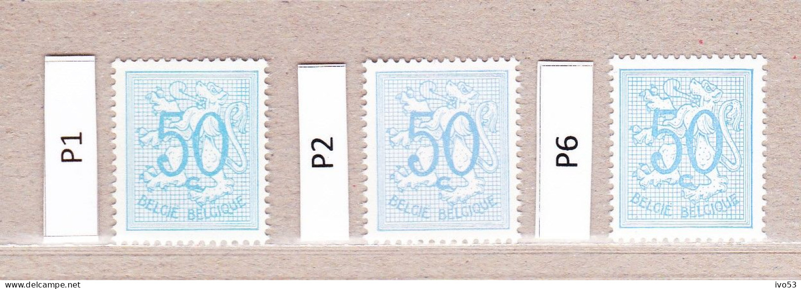 1951 Nr 854-P1-P2-P6** Postfris Zonder Scharnier.Cijfer Op Heraldieke Leeuw. - 1951-1975 Heraldischer Löwe (Lion Héraldique)