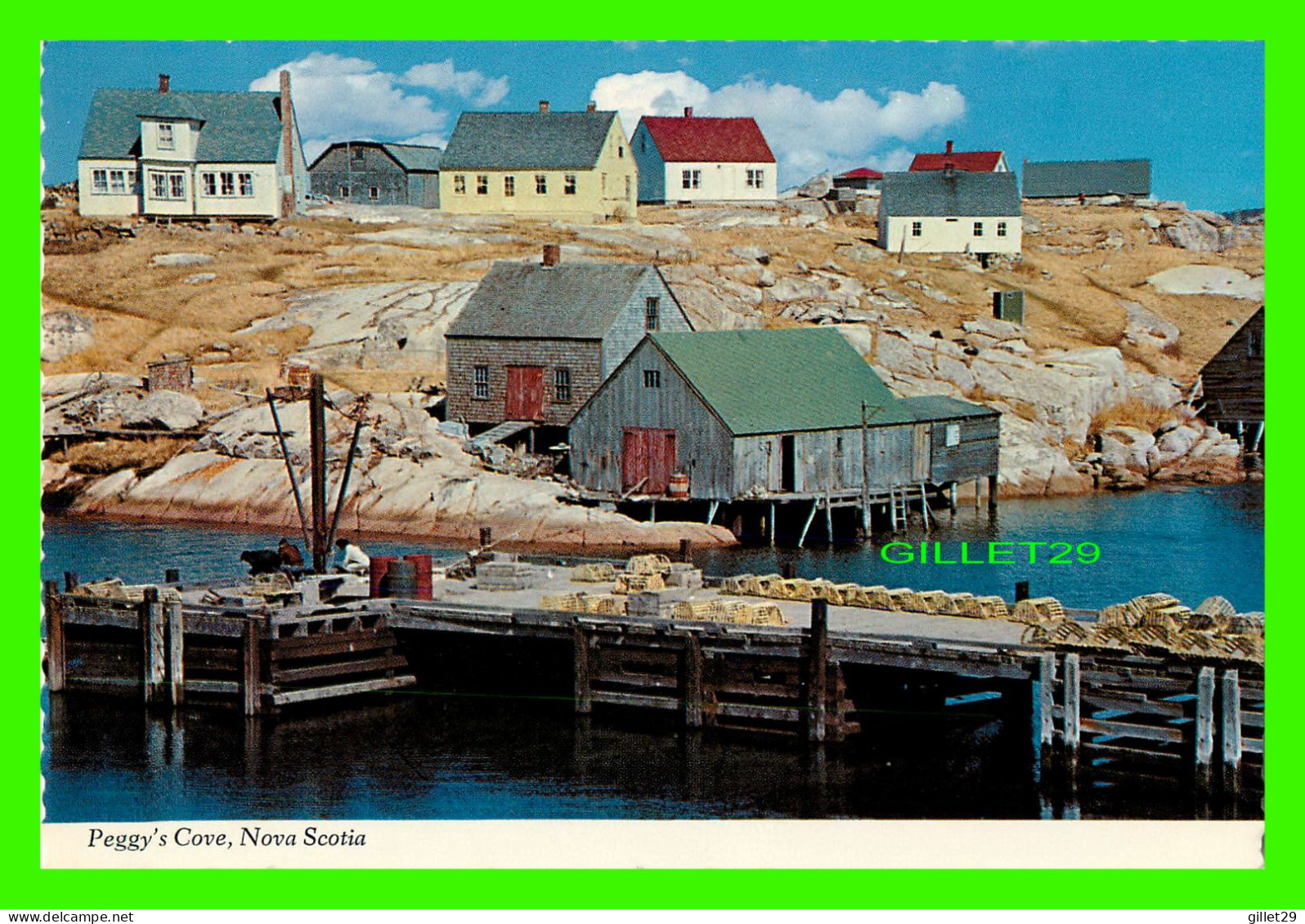 PEGGY'S COVE,  NOVA SCOTIA -THE FISHING VILLAGE - DIFFERENT COLORS OF THE ROOF - H. S. CROCKER - - Other & Unclassified