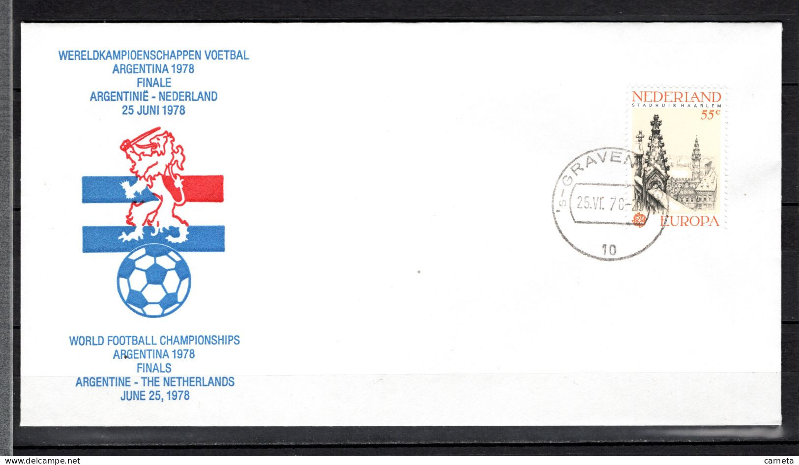 PAYS BAS   N° 1091   OBLITERE SUR ENVELOPPE   COTE  ? €   FOOTBALL SPORT EUROPA - Storia Postale