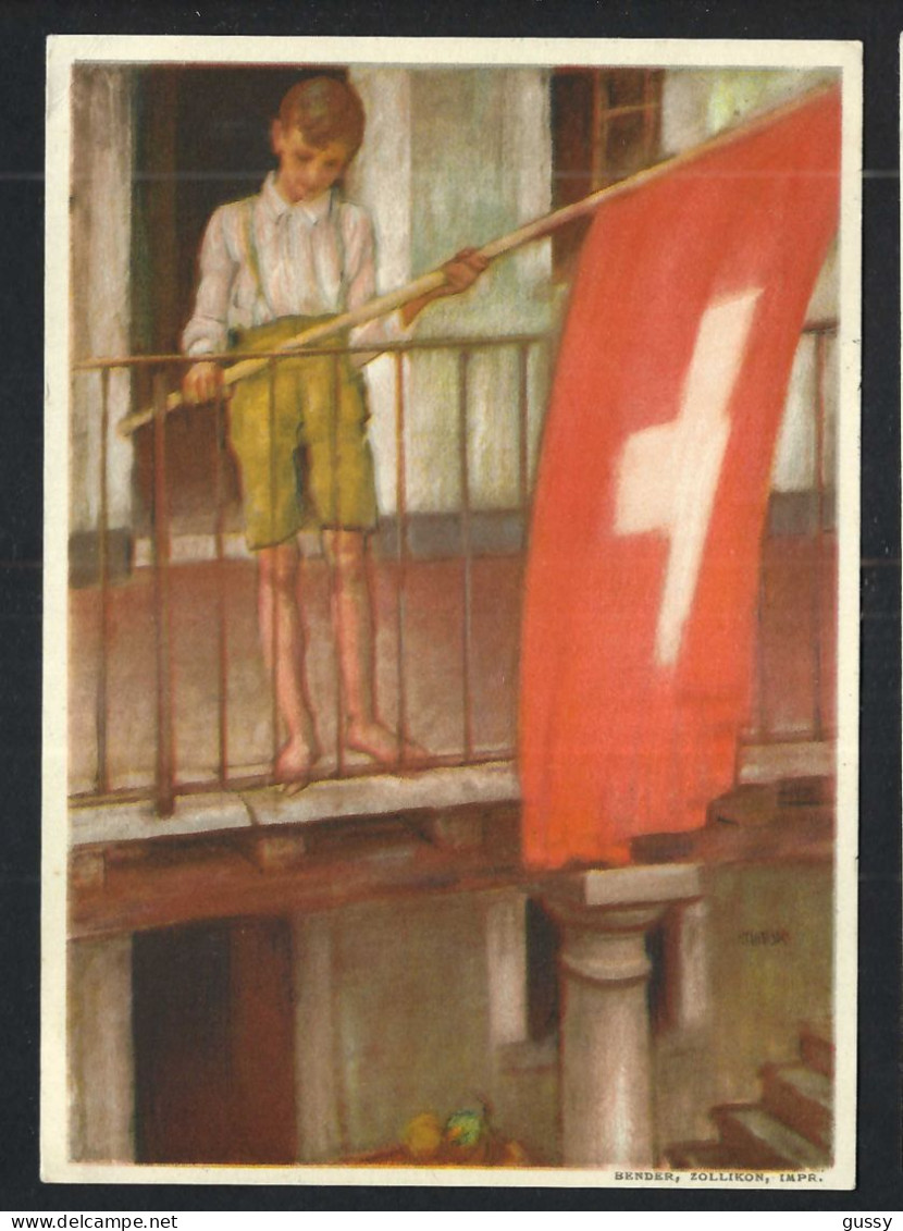 SUISSE Ca.1931: CP Ill. Entier De 10c De La Fête Nationale Suisse, Neuve - Entiers Postaux