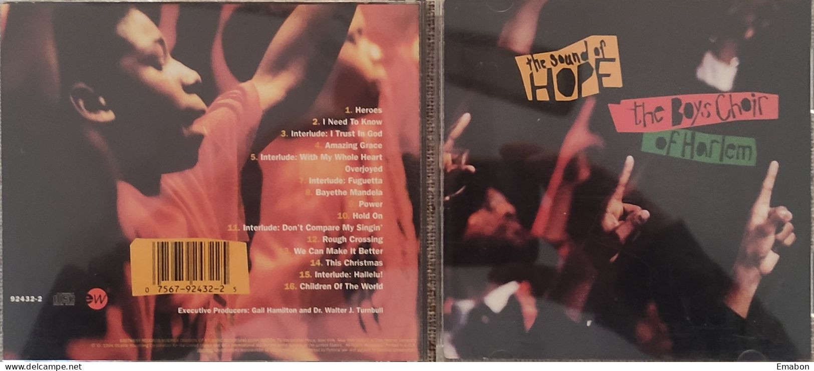 BORGATTA - GOSPEL - CD " THE SOUND OF HOPE " THE BOYS CHOIR OF  HARLEM - ATLANTIC RECORDING 1994 - USATO In Buono Stato - Gospel En Religie