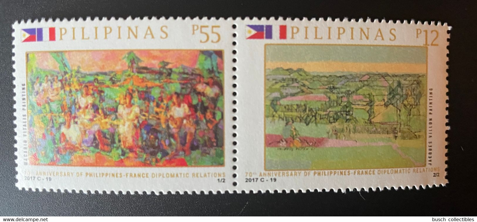 Emission Commune France Philippines Diplomatic Relations Diplomatiques Joint Issue 2017 - Philippinen
