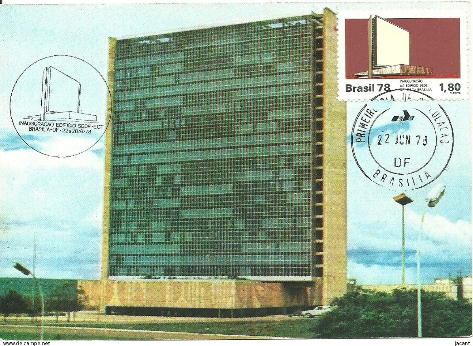 Carte Maximum - Brasil -Brasilia - Edificio Sede Da ECT - Cartes-maximum