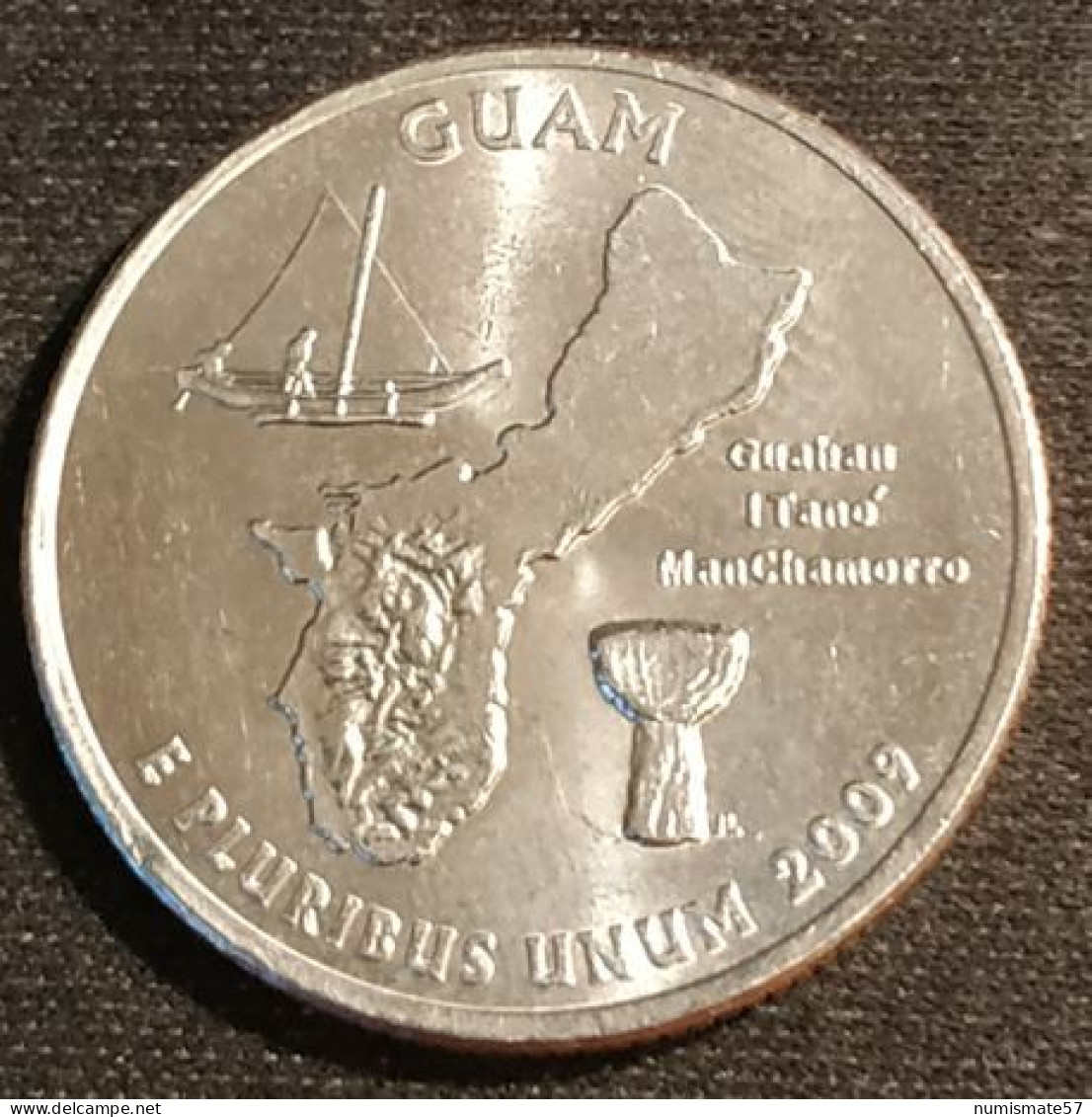 ETATS UNIS - USA - ¼ - 1/4 DOLLAR 2009 P - Guam - KM 447 - Quarter Dollar - 1999-2009: State Quarters