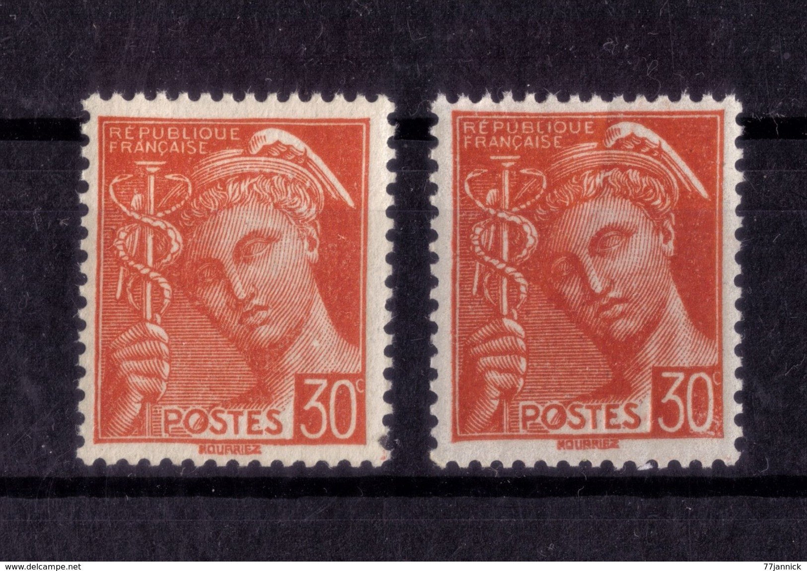 VARIETE DE COULEUR N° 412 ( Clair Et Foncé) NEUF** - Unused Stamps