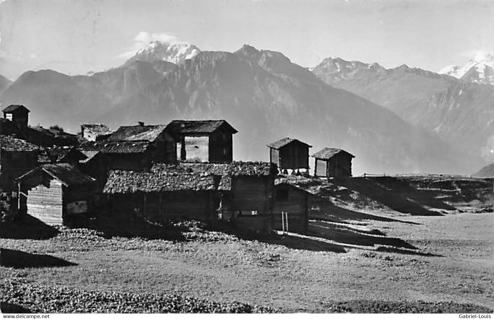 Eggen Ob Blatten Am Weg Belalp Fletschhorn Mazots Mazot - Blatten