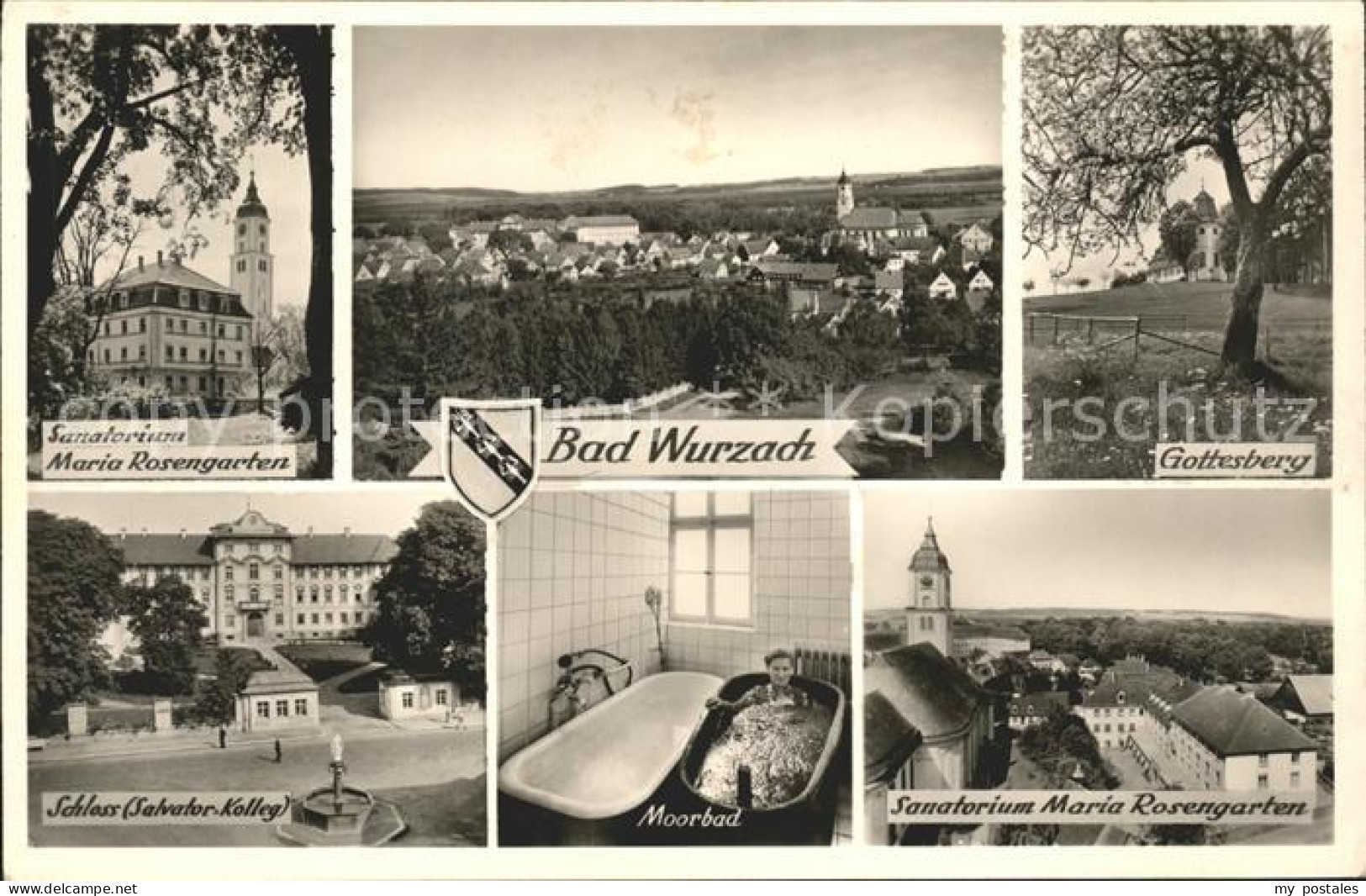 41573532 Bad Wurzach Sanatorium Maria Rosengarten Moorbad Gottesberg Wappen Bad  - Bad Wurzach