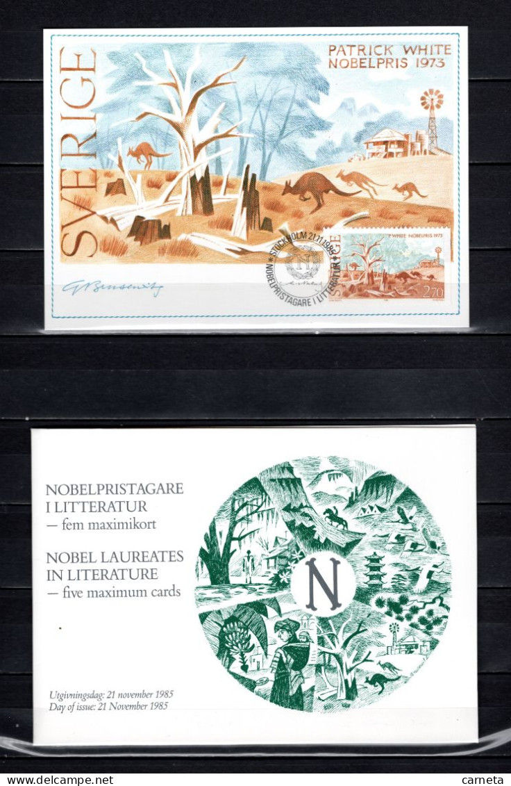 SUEDE   N° 1346 à 1050  OBLITERES SUR CARTE POSTALE    COTE  ? €    PRIX NOBEL OISEAUX ANIMAUX FAUNE PAYSAGE - Briefe U. Dokumente