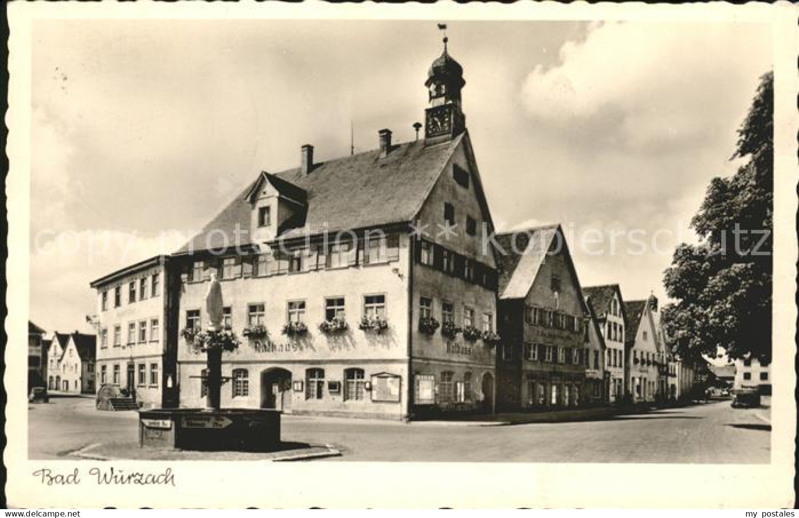 41573472 Bad Wurzach Brunnen Rathaus Bad Wurzach - Bad Wurzach