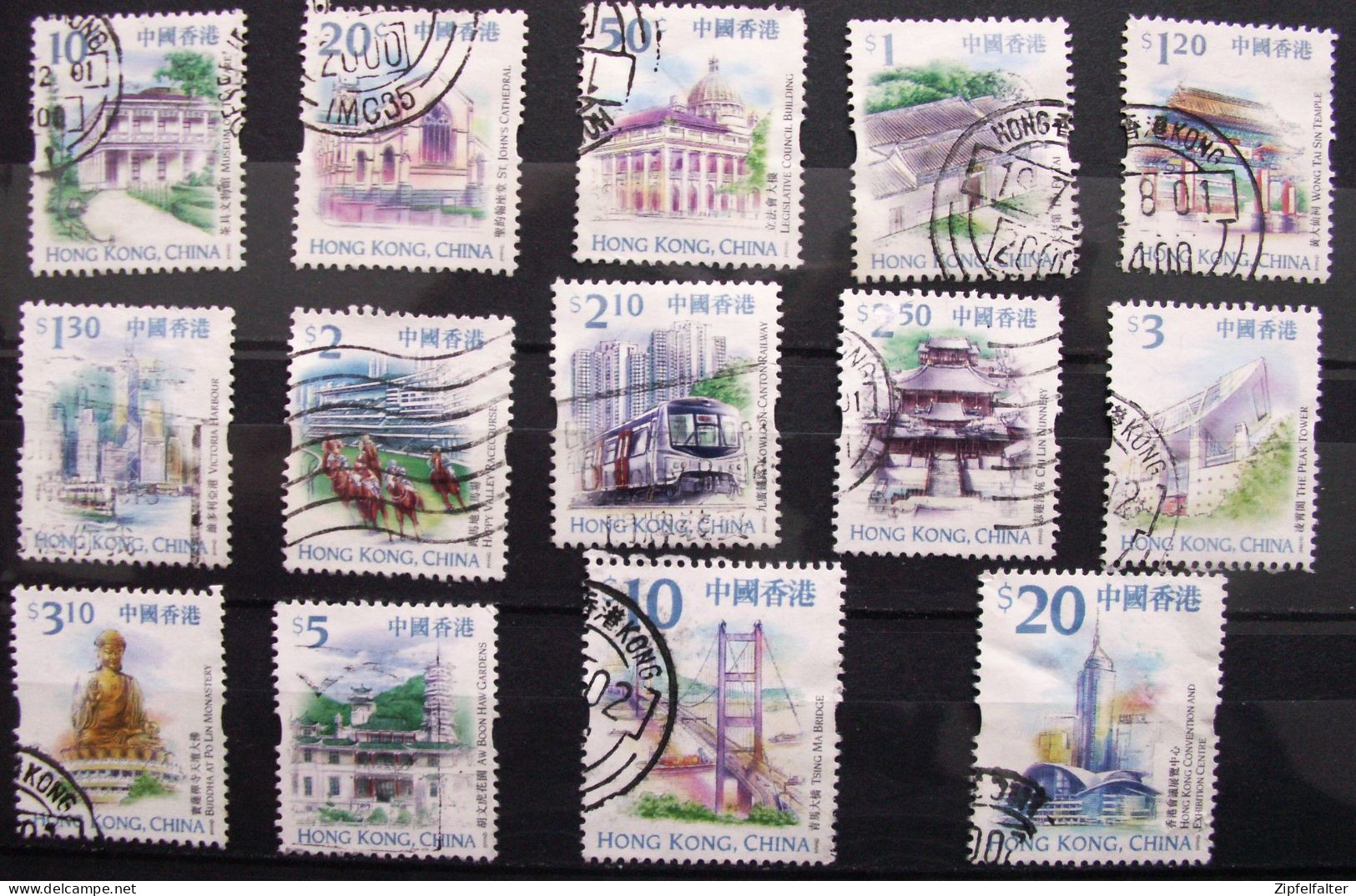 Dauerserie Hong Kong 1990er-Jahre Gestempelt Und ATM In 4 Verschiedenen Varianten ** Postfrisch. - Used Stamps