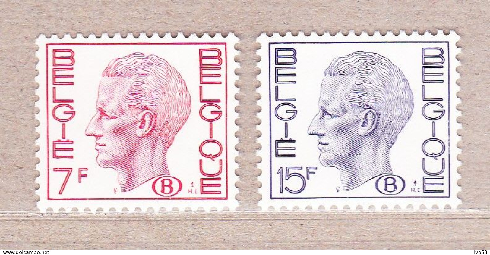 1971 Nr S66P5-67P5** Zonder Scharnier.Koning Boudewijn.Polyvalent Papier. - Nuevos