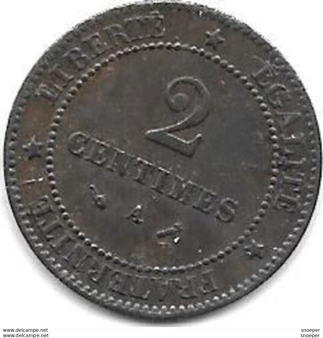 *france 2 Centimes  1891 A Km 827.1  Xf+/ms60 - 2 Centimes