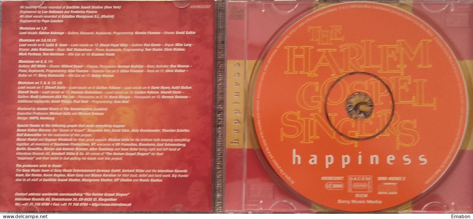 BORGATTA - GOSPEL - CD " HAPPINESS  "  THE HARLEM GOSPEL SINGERS - SONY MUSIC 1998 - USATO In Buono Stato - Gospel & Religiöser Gesang