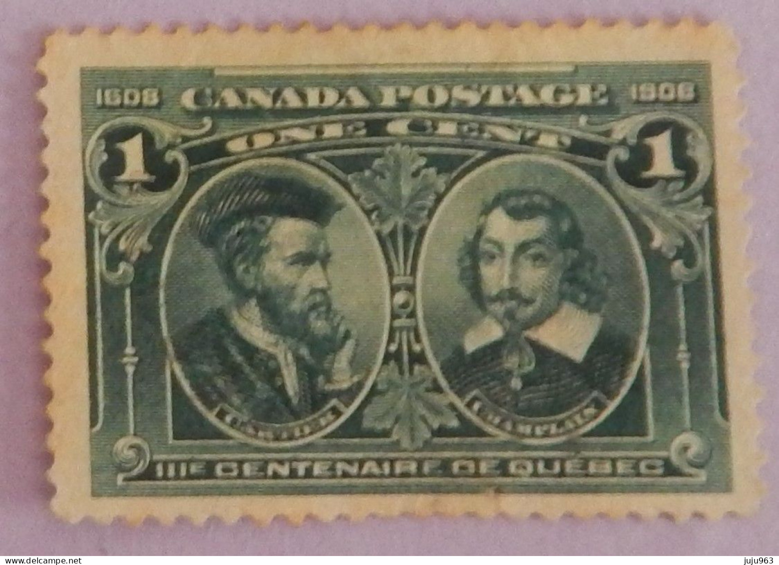 CANADA YT 86 NEUF(*)MNG "CARTIER ET CHAMPLAIN"  ANNÉE 1908 - Neufs