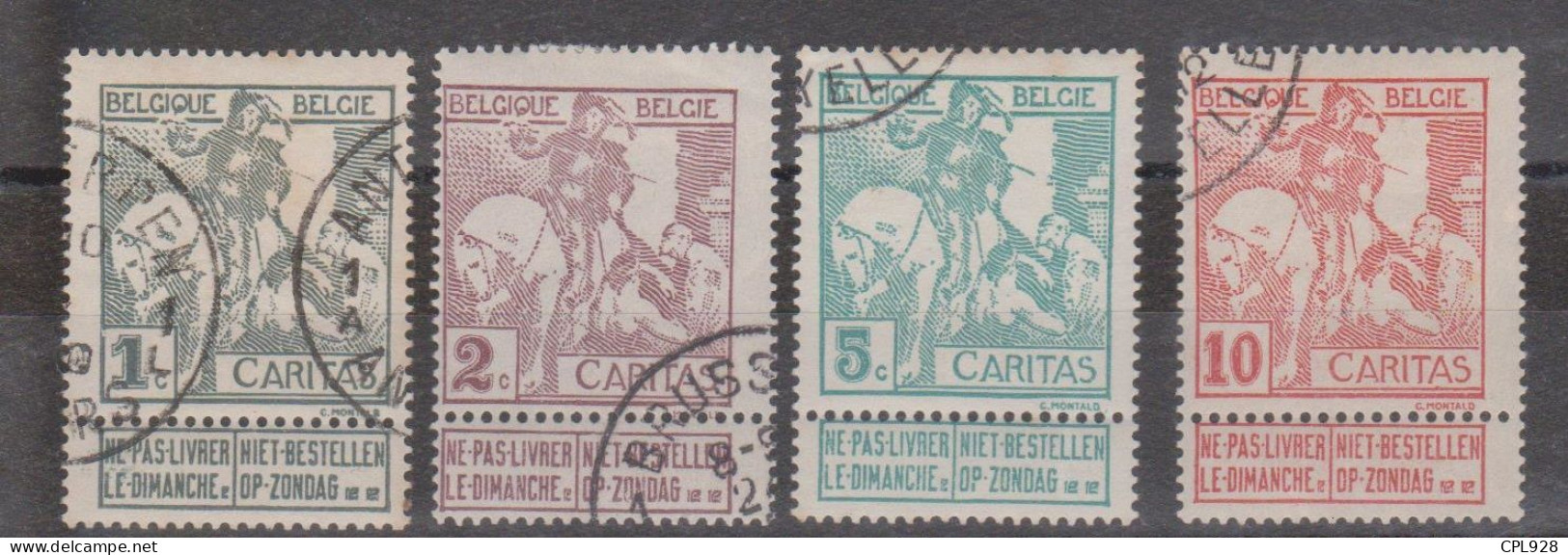 Belgique N° 84 à 87 - 1910-1911 Caritas