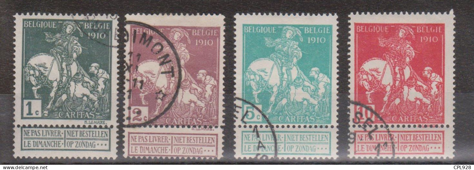 Belgique N° 88 à 91 - 1910-1911 Caritas