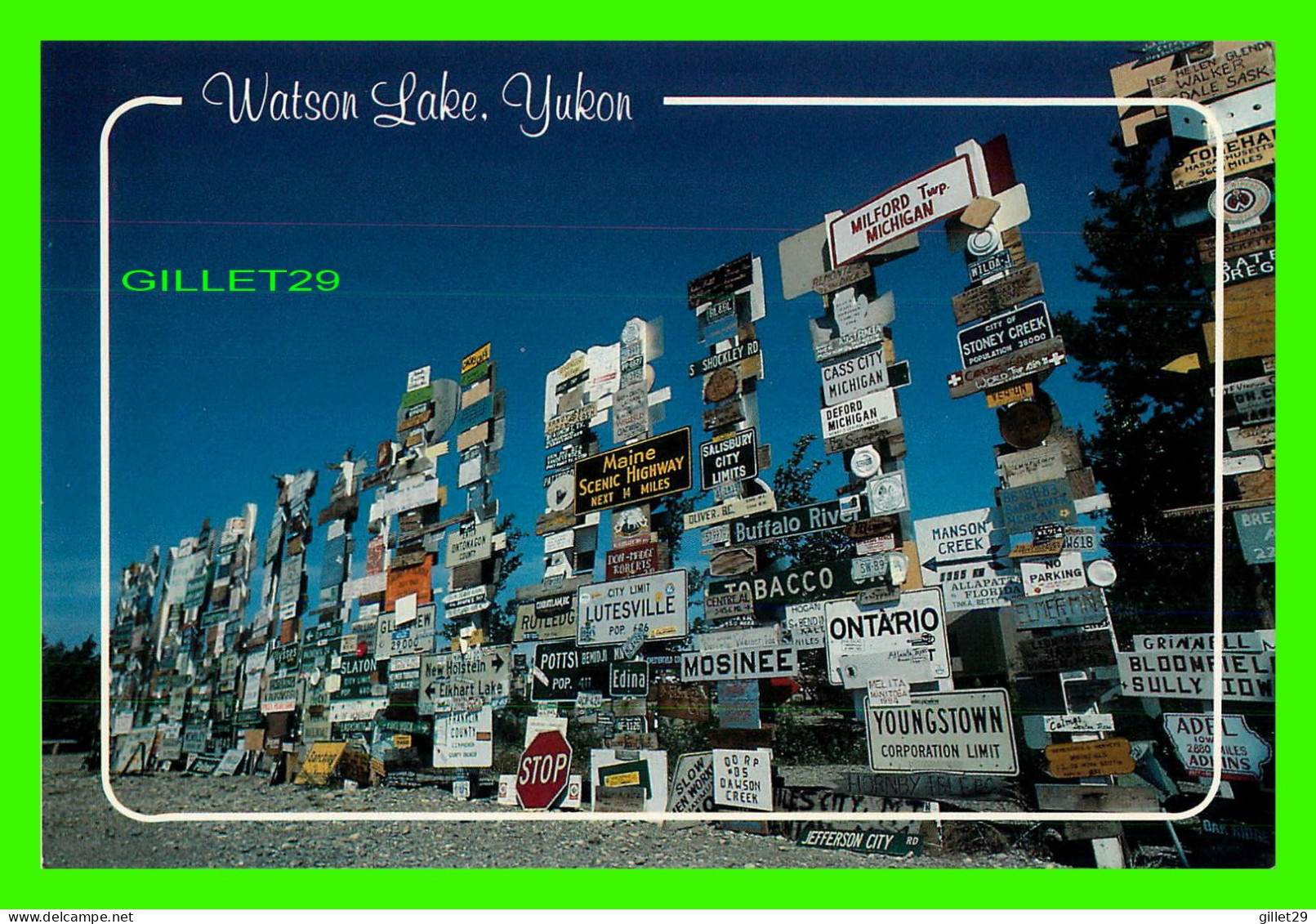 WATSON LAKE, YUKON - WATSON LAKE SIGN POSTS - ALASKA HIGHWAY MILE 635 - STUDIO NORTH LTD - - Yukon