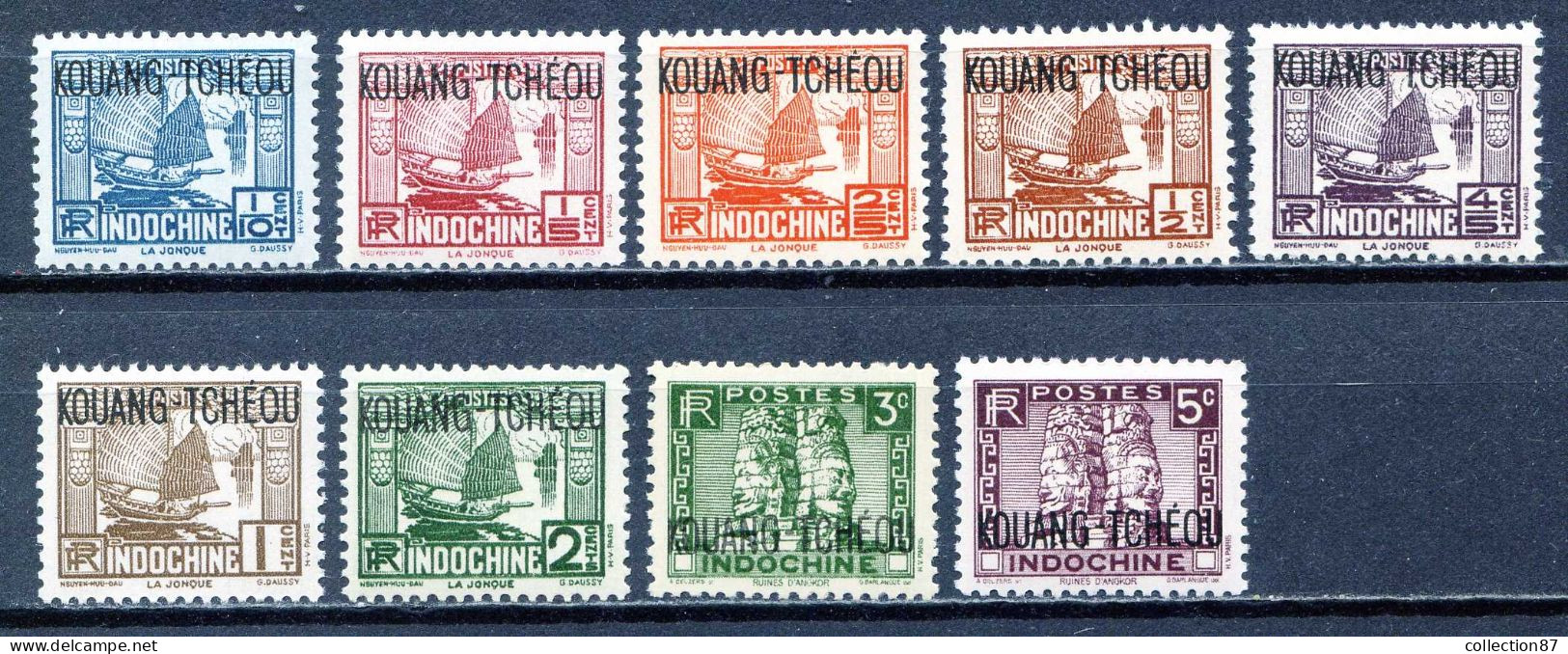 Réf 81 > KOUANG TCHEOU < N° 97 à 104 + 106 * * 9 Valeurs Neuf Luxe - MNH * * - Unused Stamps