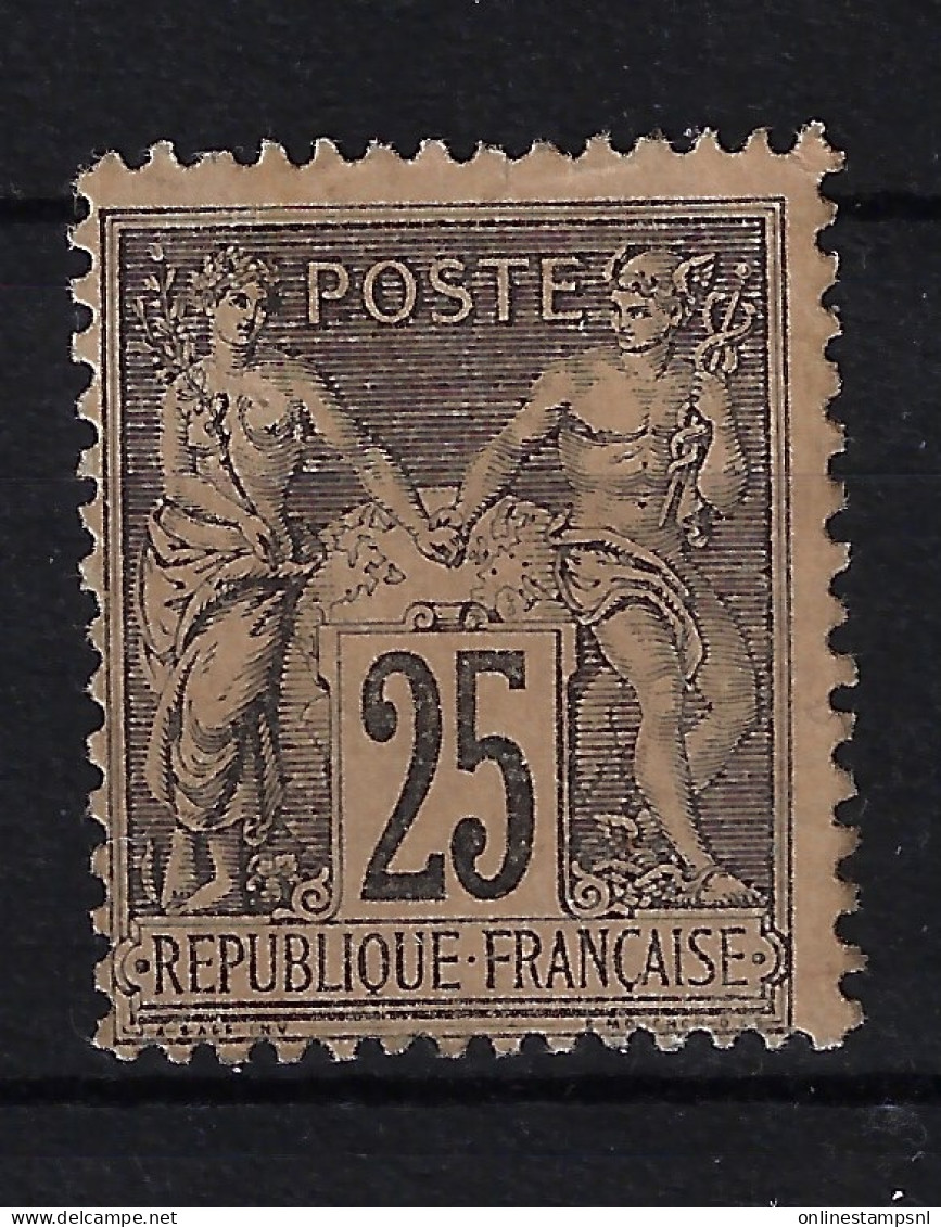 France Yv 97 II Neuf Avec ( Ou Trace De) Charniere / MH/* - 1876-1898 Sage (Tipo II)