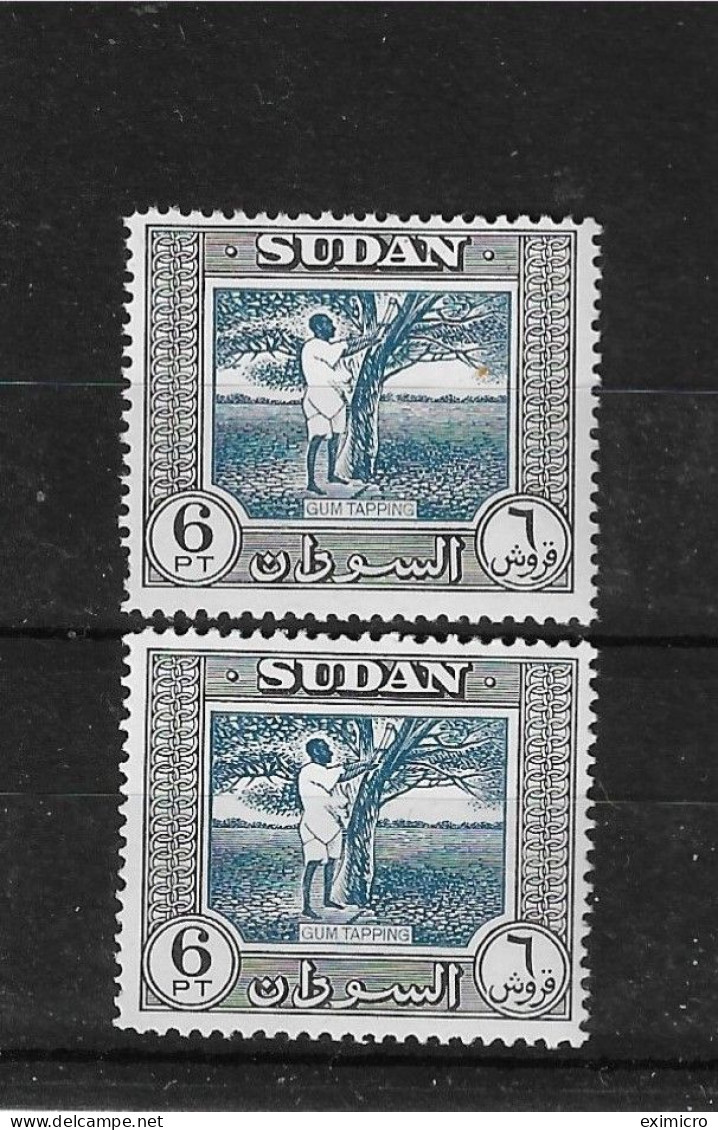 SUDAN 1951 - 1961 6p X 2  SG 135,135a   UNMOUNTED MINT Cat £29+ - Soudan (...-1951)