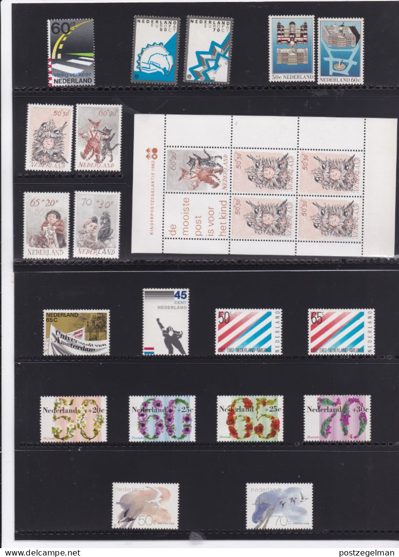 NEDERLAND, 1982, Vol Jaar, MNH Stamp(s) , NVPH Nr. 1260-1279, - Volledig Jaar