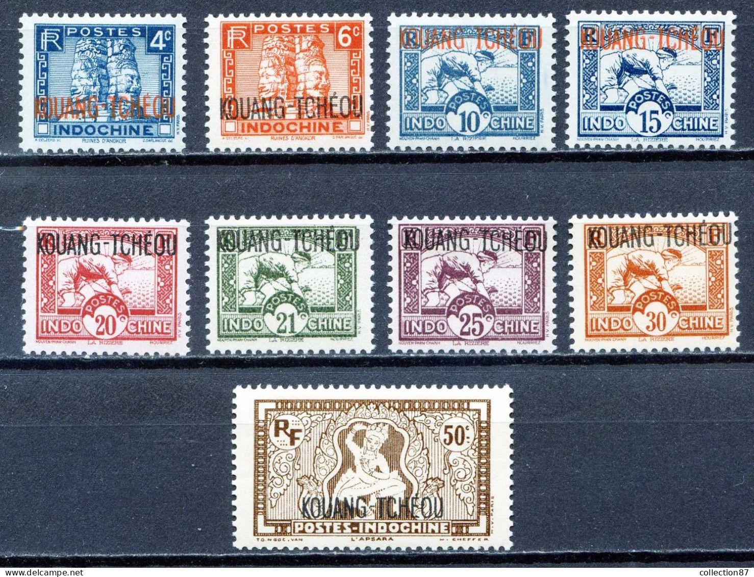 Réf 81 > KOUANG TCHEOU < N° 105 à 114 Sauf 106 * 9 Valeurs Neuf Ch - MH * - Nuevos