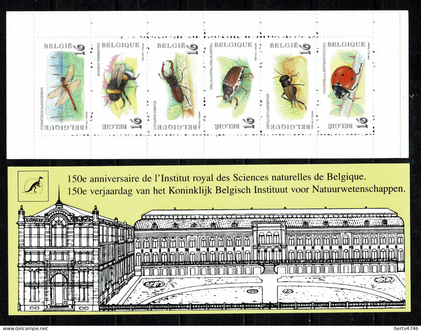 Belg. 1996 - B 27** (2630/35), Yv. 2630/35** (C2630), Mi. 2682/87** (MH 38) MNH - 1953-2006 Moderne [B]