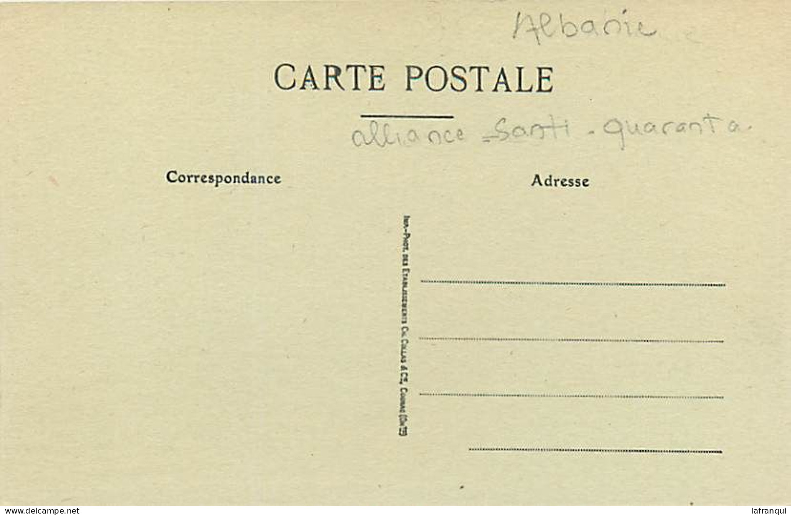 Pays Div-ref EE39-guerre 1914-18 -albanie - Alliance Santi - Quaranta - Une Rue Principale   - - Albanie