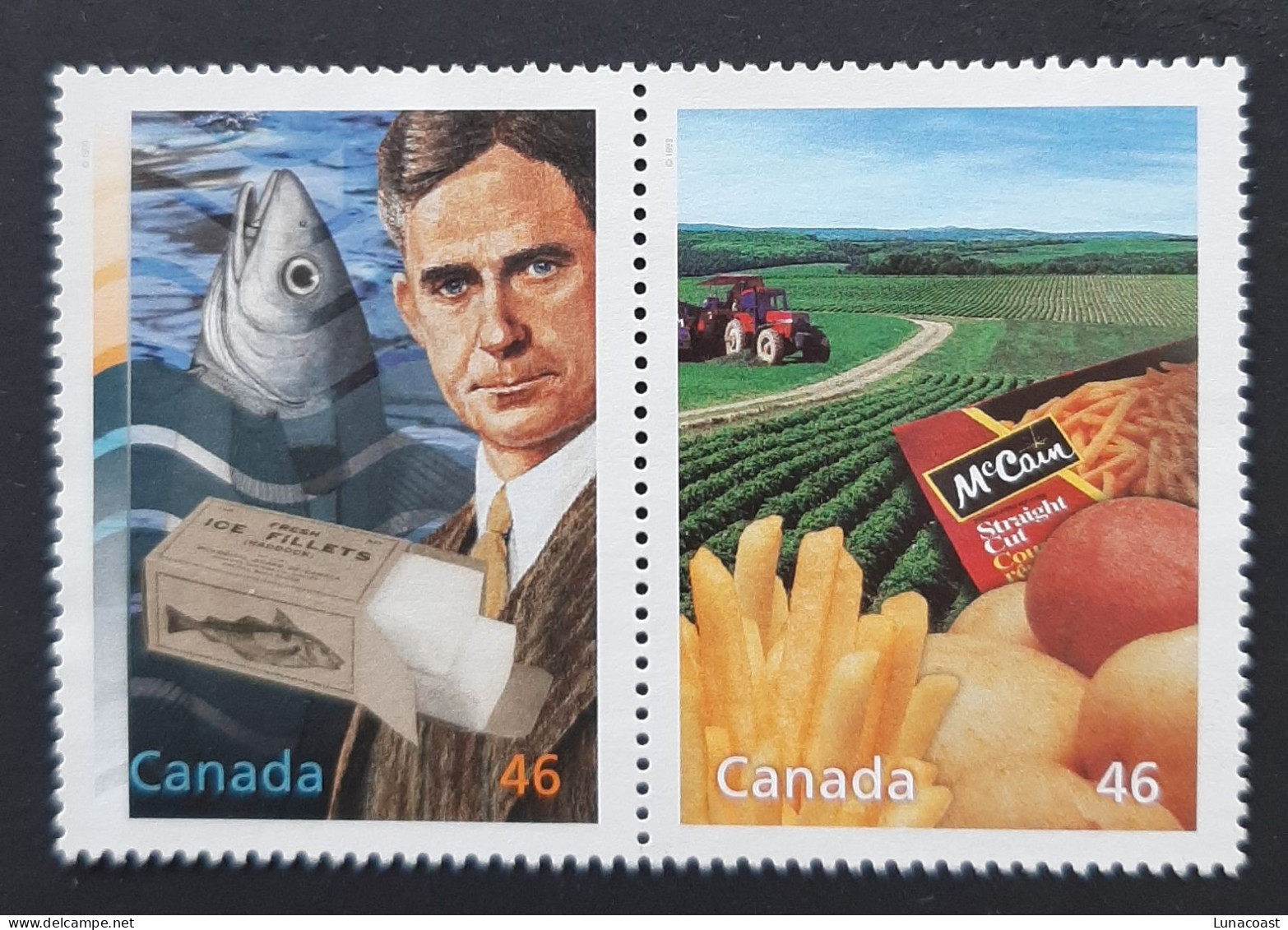 Canada 2000  USED Sc 1833c-d    2 X 46c  Millennium, Setenant Pair - Oblitérés