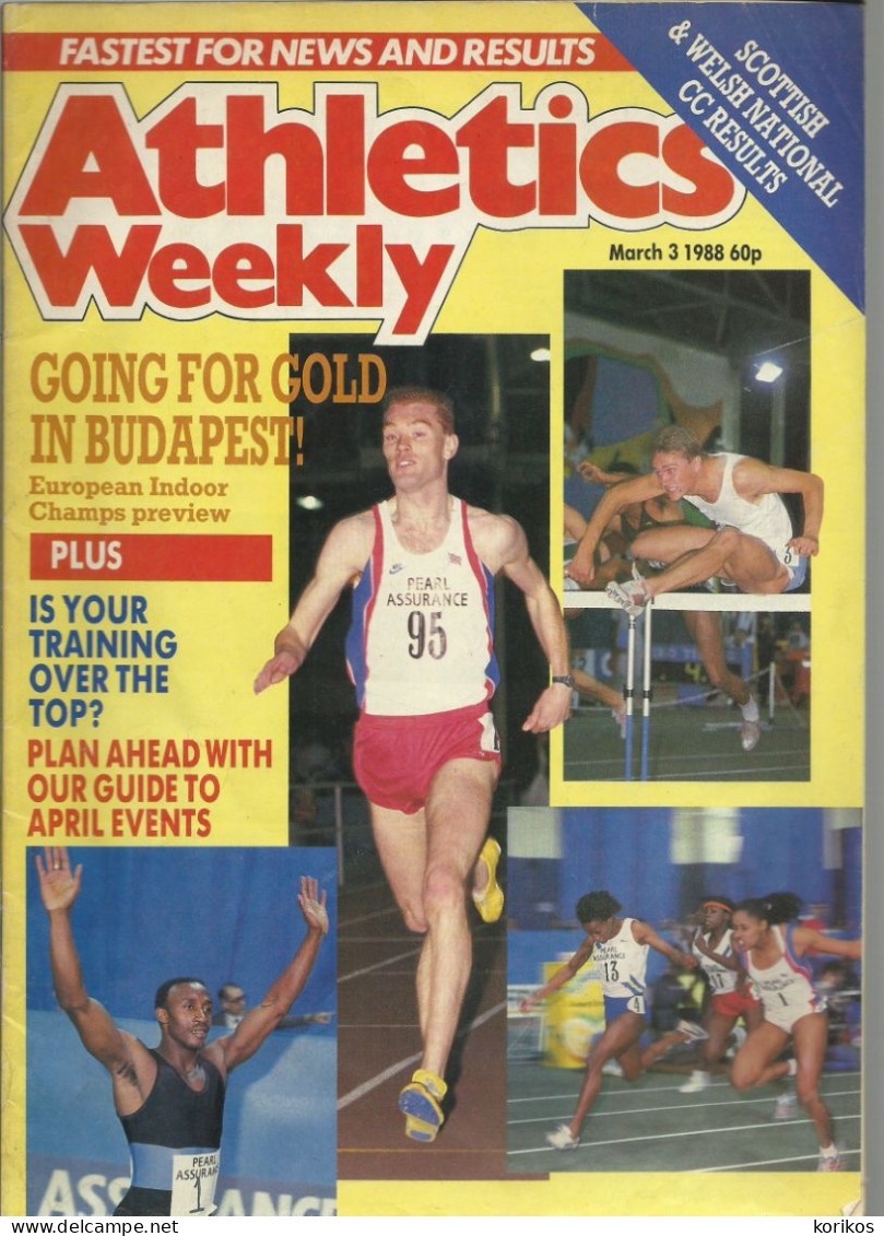 ATHLETICS WEEKLY 1988 MAGAZINE SET – LOT OF 45 OUT OF 52 – TRACK AND FIELD