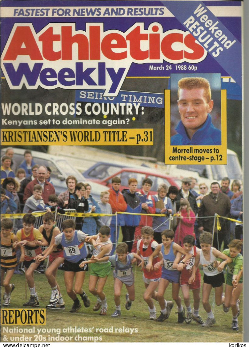 ATHLETICS WEEKLY 1988 MAGAZINE SET – LOT OF 45 OUT OF 52 – TRACK AND FIELD