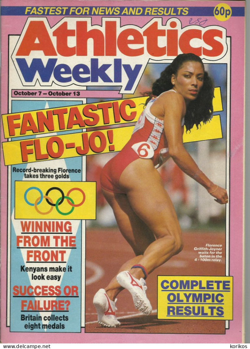 ATHLETICS WEEKLY 1988 MAGAZINE SET – LOT OF 45 OUT OF 52 – TRACK AND FIELD