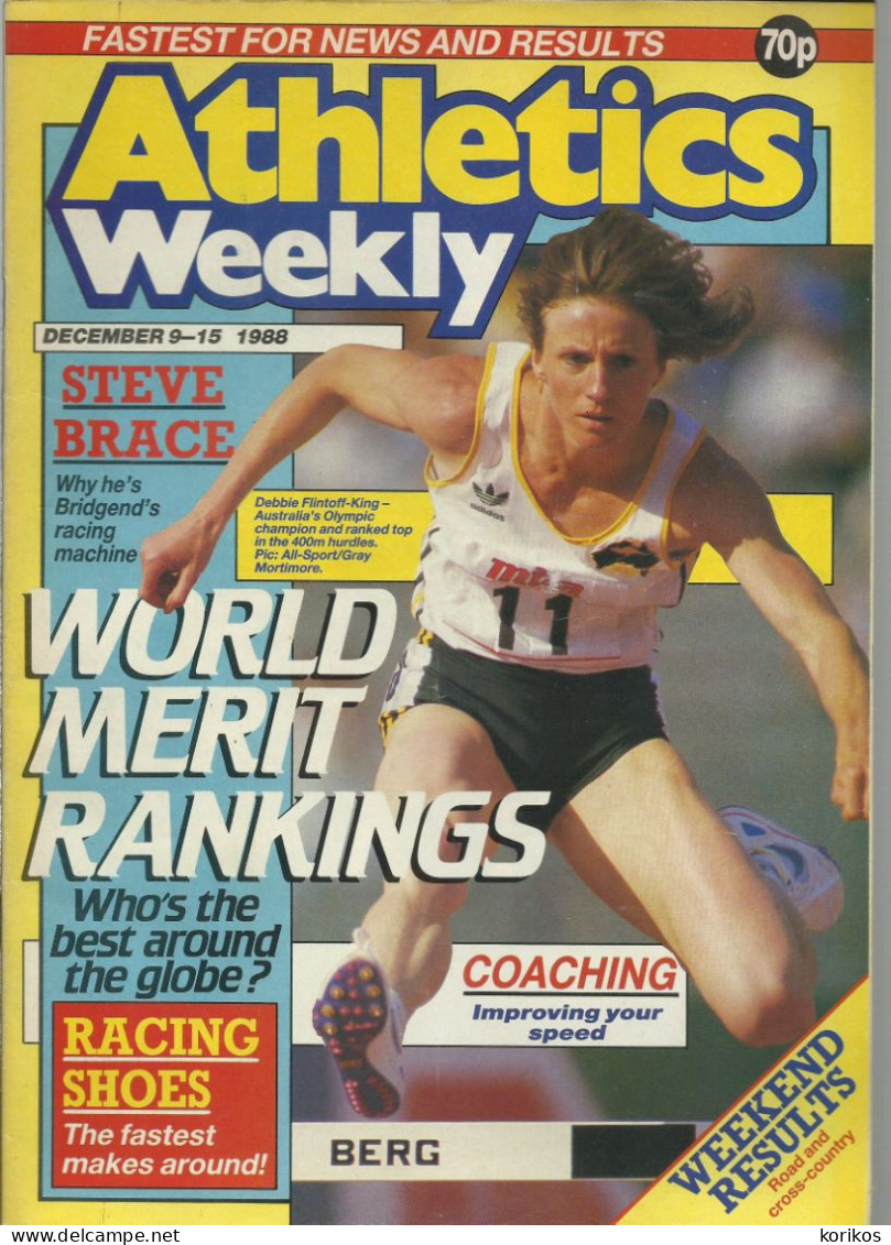 ATHLETICS WEEKLY 1988 MAGAZINE SET – LOT OF 45 OUT OF 52 – TRACK AND FIELD