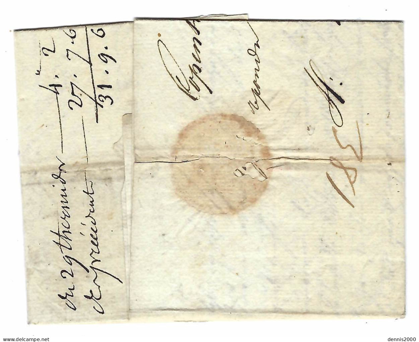 1802 - Letter From Copenhagen To Mugron ( Near Bordeaux, France ) DAENNEMARR Or DAENNEMARK - ...-1851 Préphilatélie