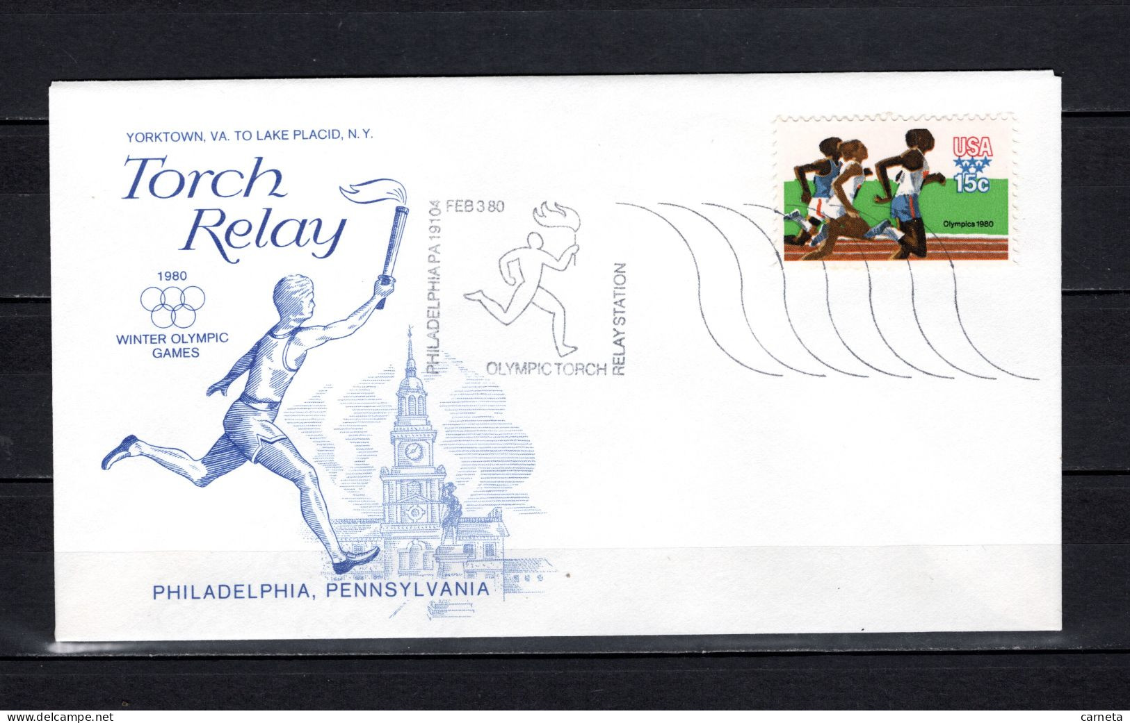 ETATS UNIS D'AMERIQUE N° 1255   OBLITERE SUR ENVELOPPE JEUX OLYMPIQUES LAKE PLACID - FDC