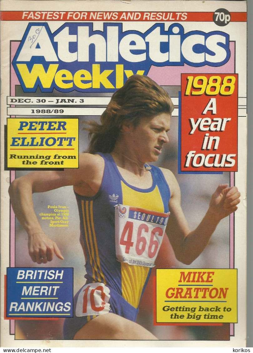 ATHLETICS WEEKLY 1989 MAGAZINE SET – LOT OF 51 OUT OF 53 – TRACK AND FIELD