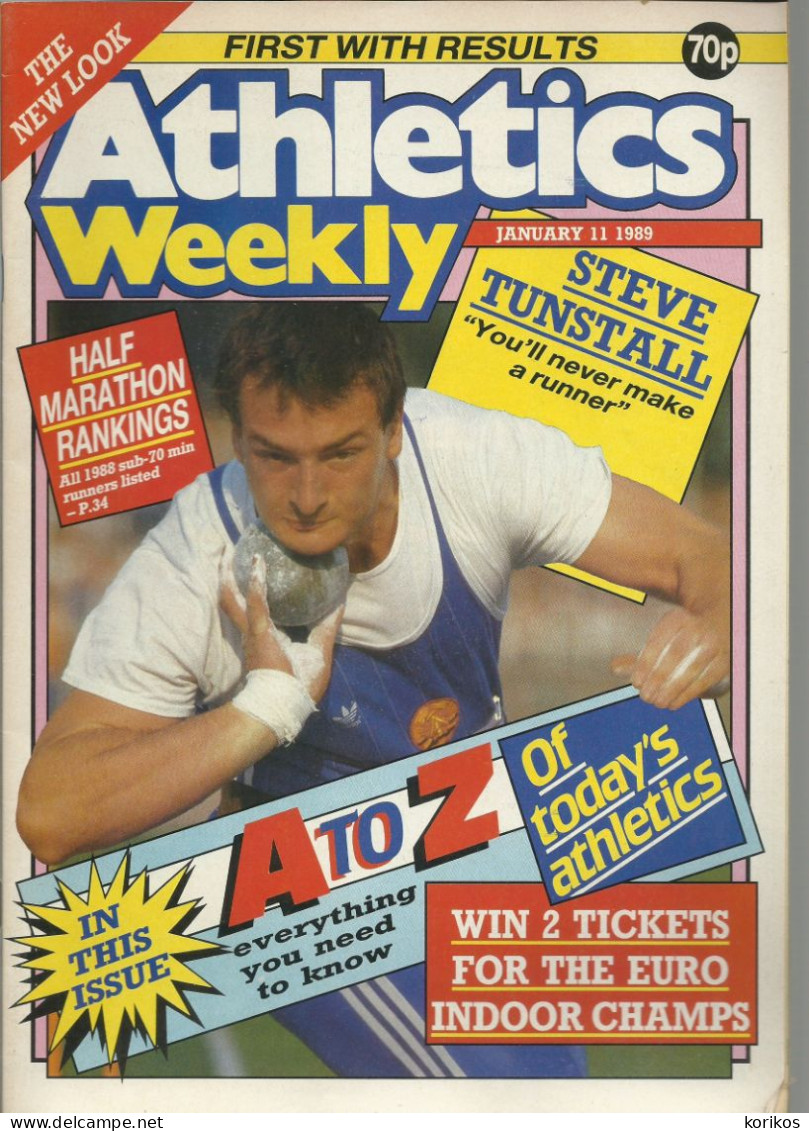 ATHLETICS WEEKLY 1989 MAGAZINE SET – LOT OF 51 OUT OF 53 – TRACK AND FIELD