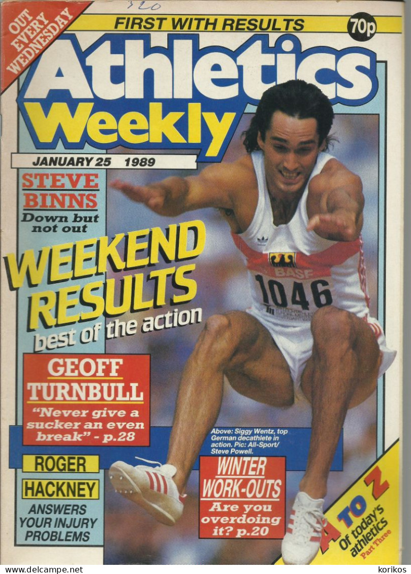 ATHLETICS WEEKLY 1989 MAGAZINE SET – LOT OF 51 OUT OF 53 – TRACK AND FIELD