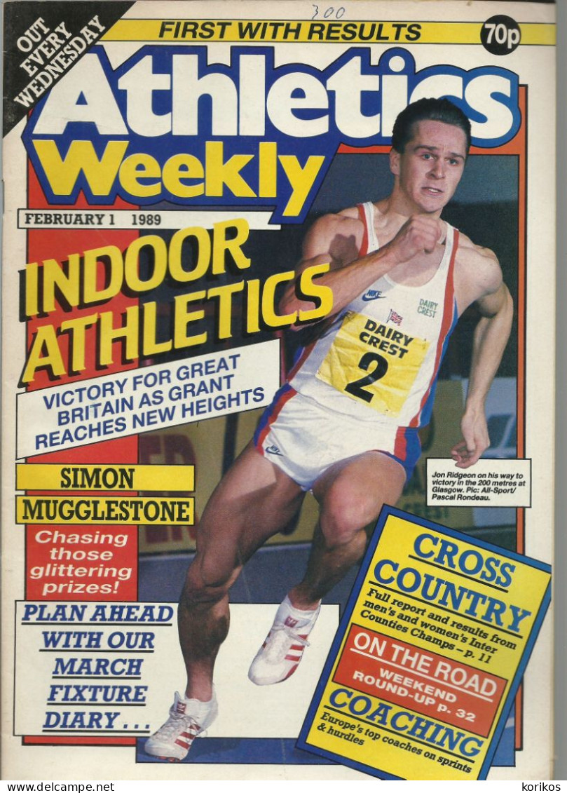 ATHLETICS WEEKLY 1989 MAGAZINE SET – LOT OF 51 OUT OF 53 – TRACK AND FIELD